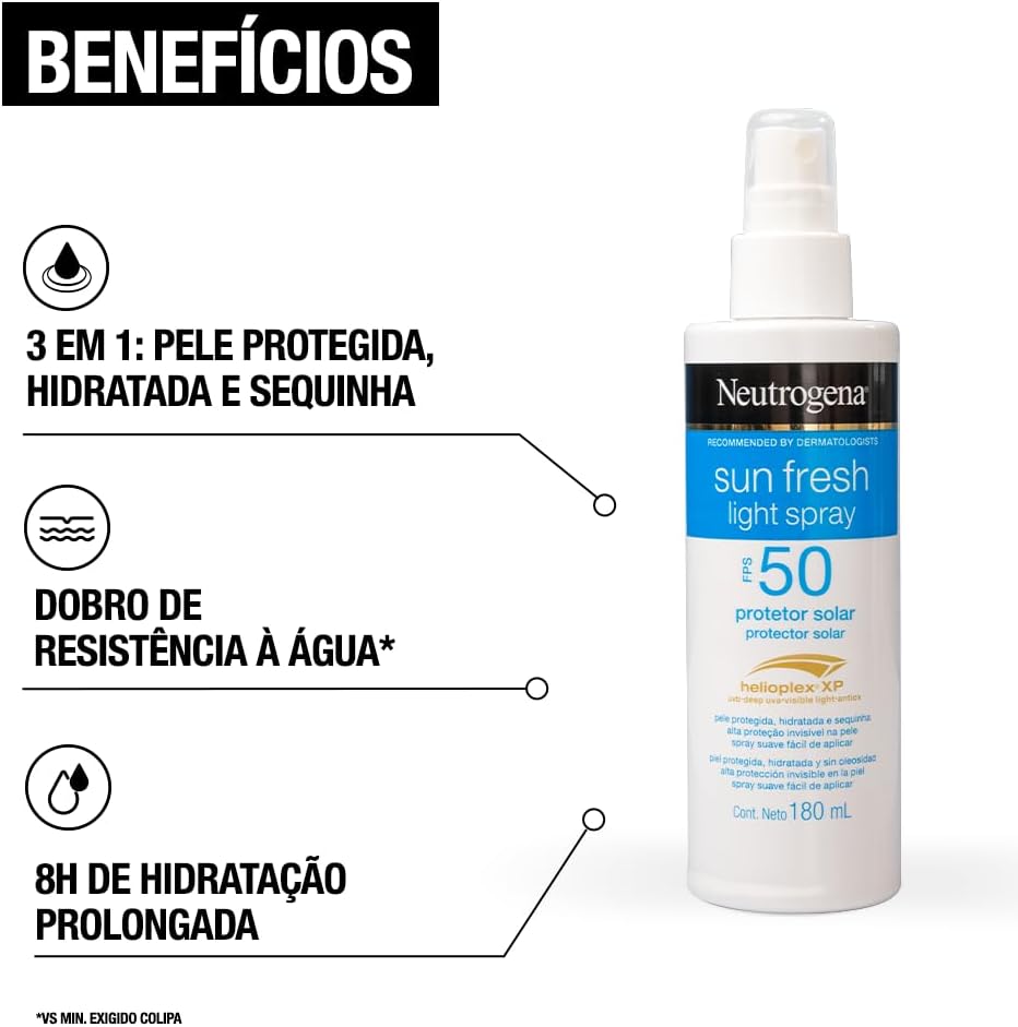 Neutrogena Protetor Solar Corporal Spray FPS 50,180ml - Image 4