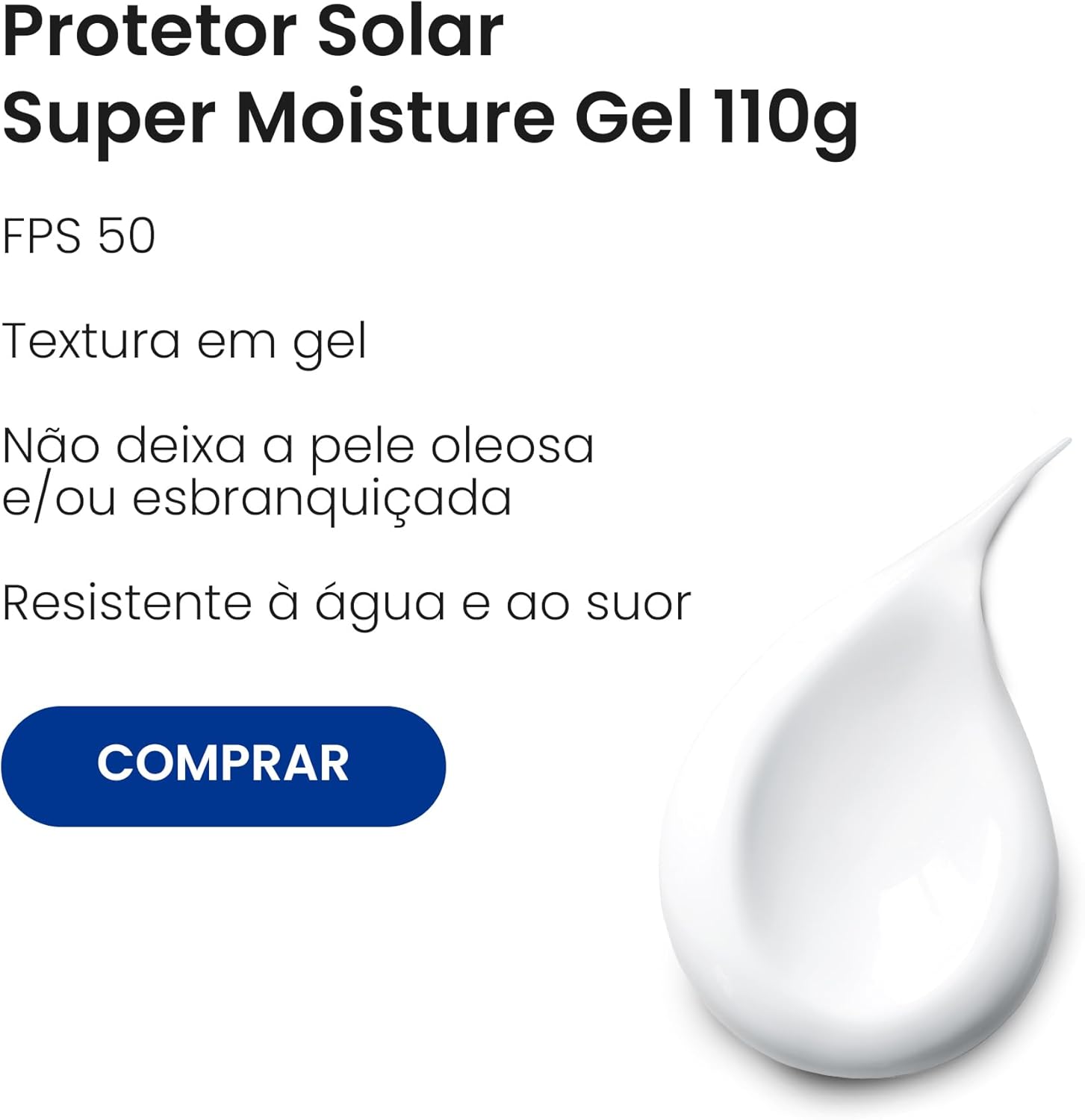 SKIN AQUA® Protetor Solar Facial UV SUPER MOISTURE GEL - FPS50 proteção UVA e UVB 110g - Image 5