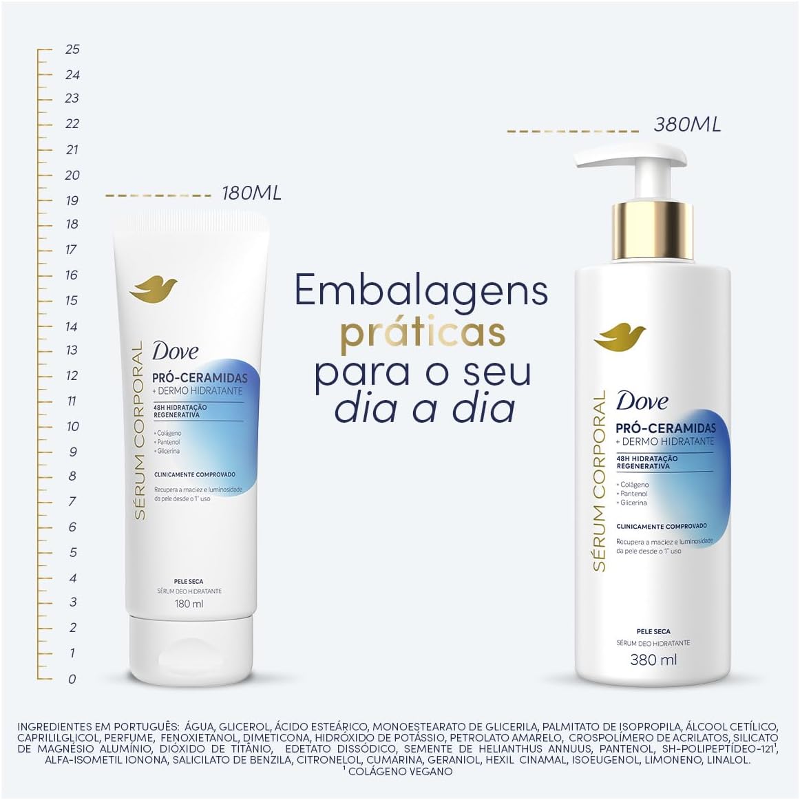 Dove Sérum Hidratante Corporal Pró-Ceramidas + Dermo Hidratante 180ml - Image 6