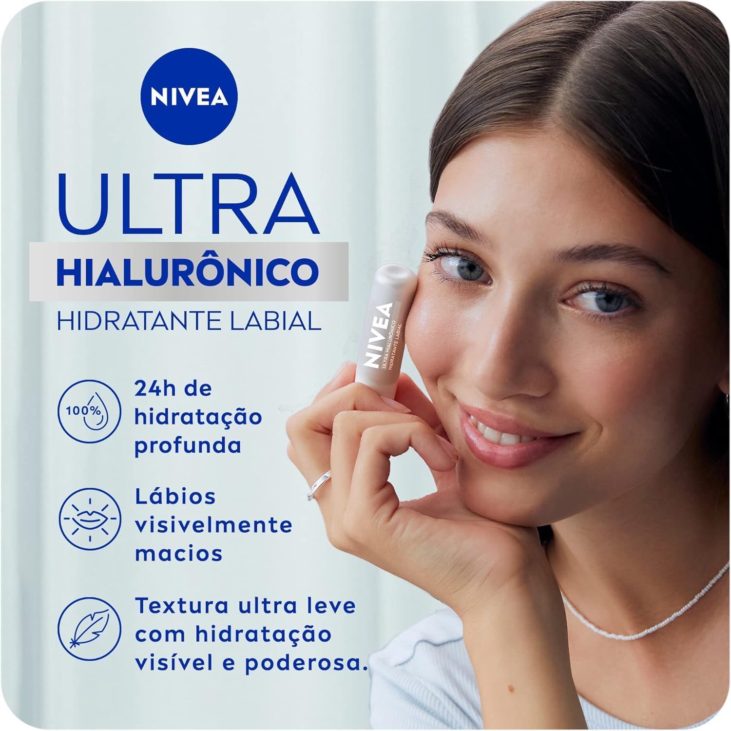 NIVEA Hidratante Labial Ultra Hialurônico 5,2g - Image 3