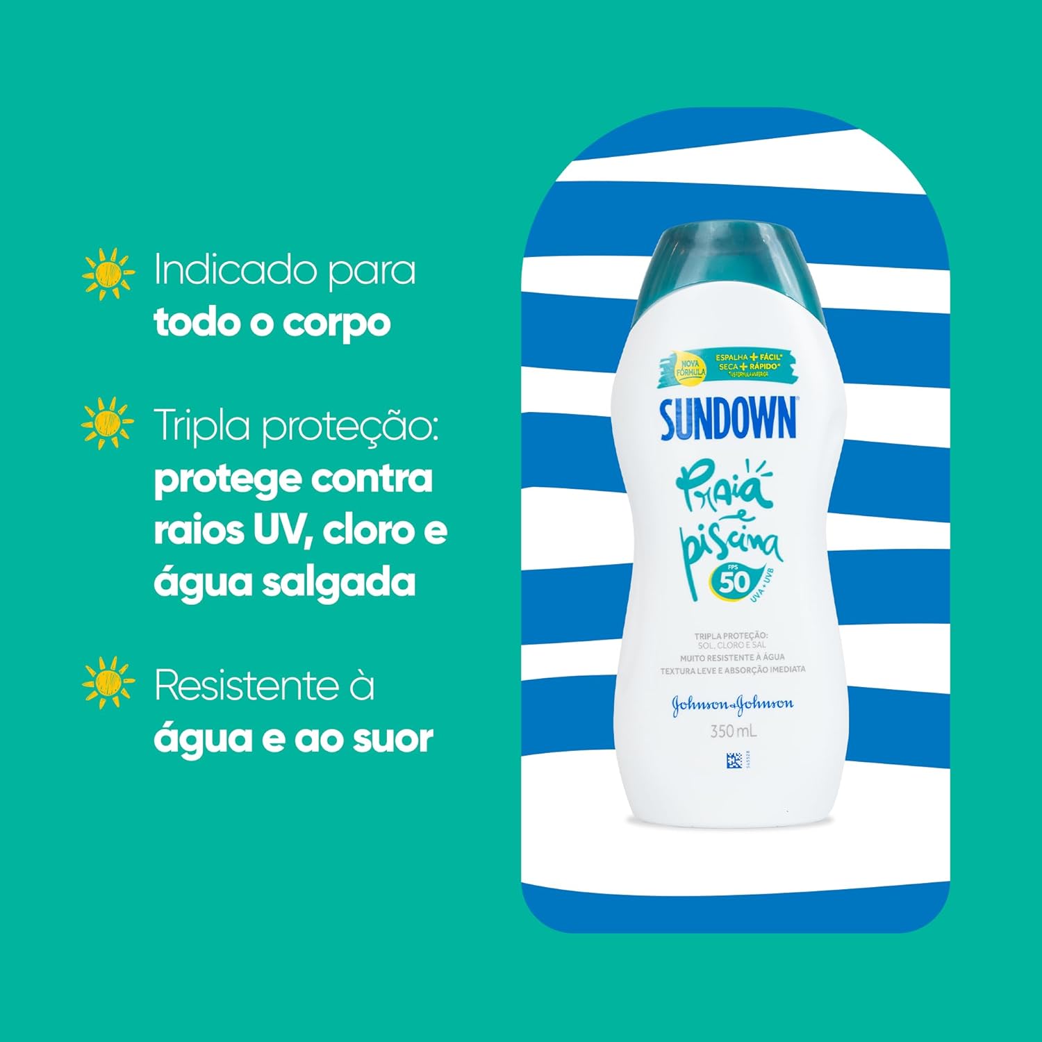 Sundown Protetor Solar Corpo e Rosto Praia e Piscina FPS 50, 120ml, 200ml e 350ml - Image 9