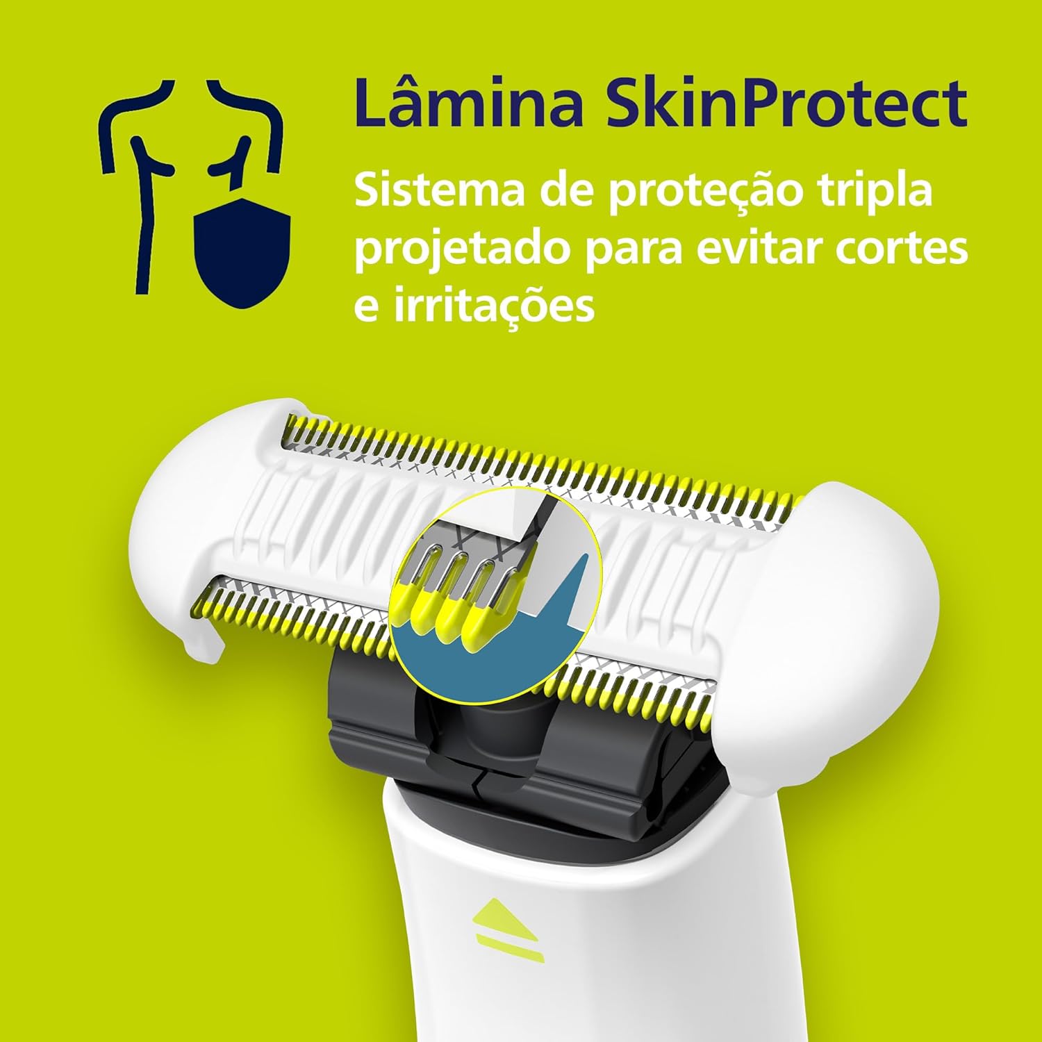 Aparador de Pelos Íntimo Philips OneBlade Intimate QP1924/10 À prova d'água - Bivolt - Image 7