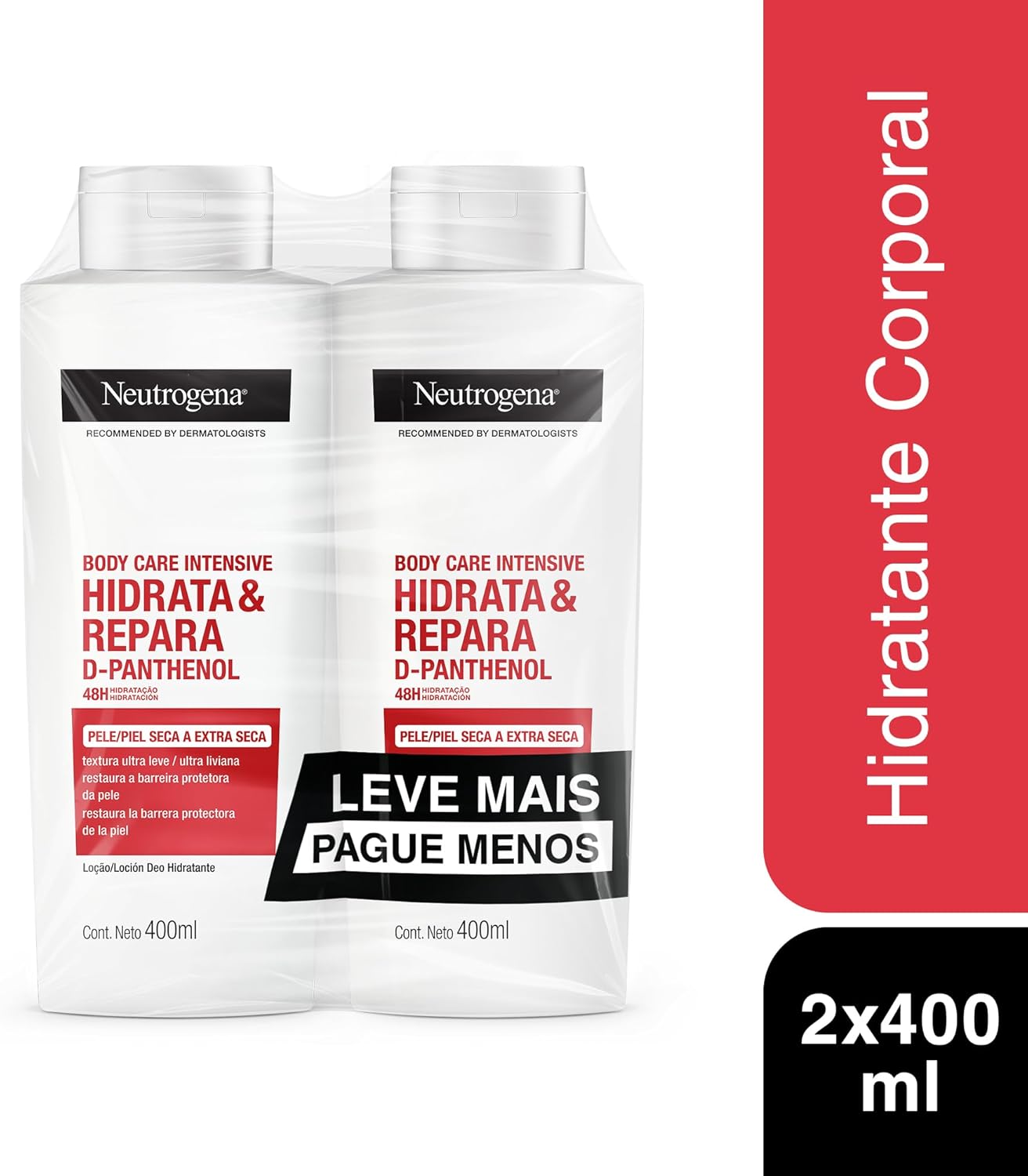 Neutrogena Hidratante Corporal Body Care Intensive Hidrata&Repara, Kit com 2 Unidades de 400ml - Image 2