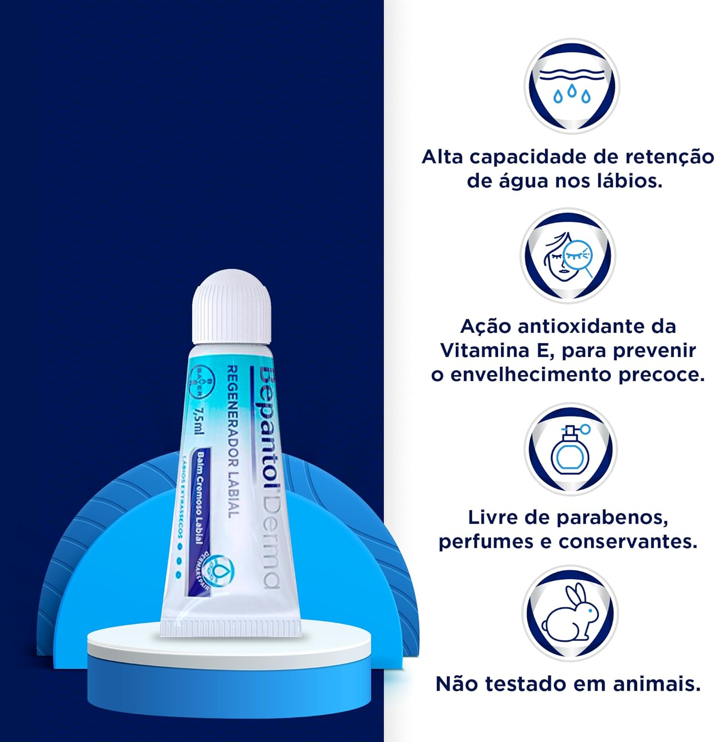 Bepantol Derma Regenerador Labial Diário, Hidratante, 7,5ml - Image 3