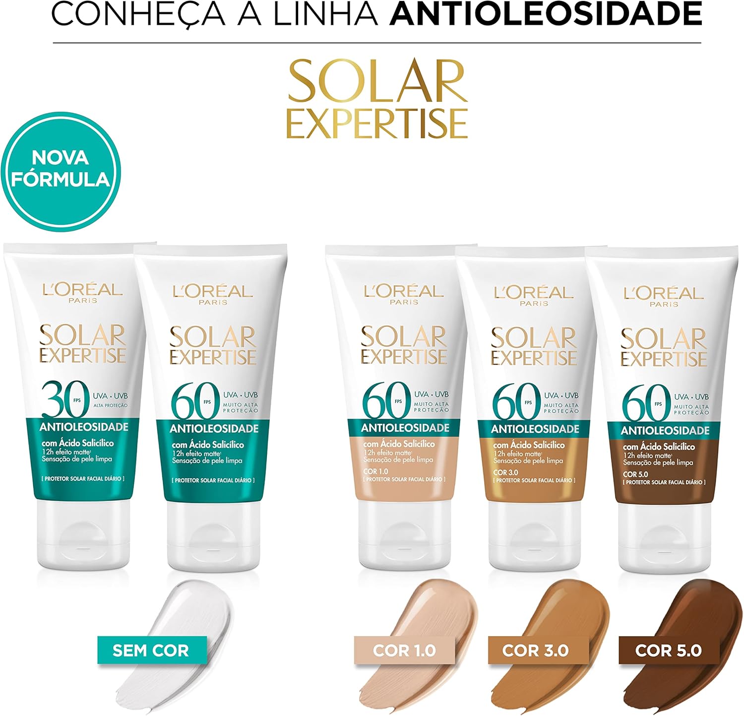 Protetor Solar Facial L'Oréal Paris Solar Expertise Antioleosidade Fps60 Cor 3.0 Média 40G - Image 6
