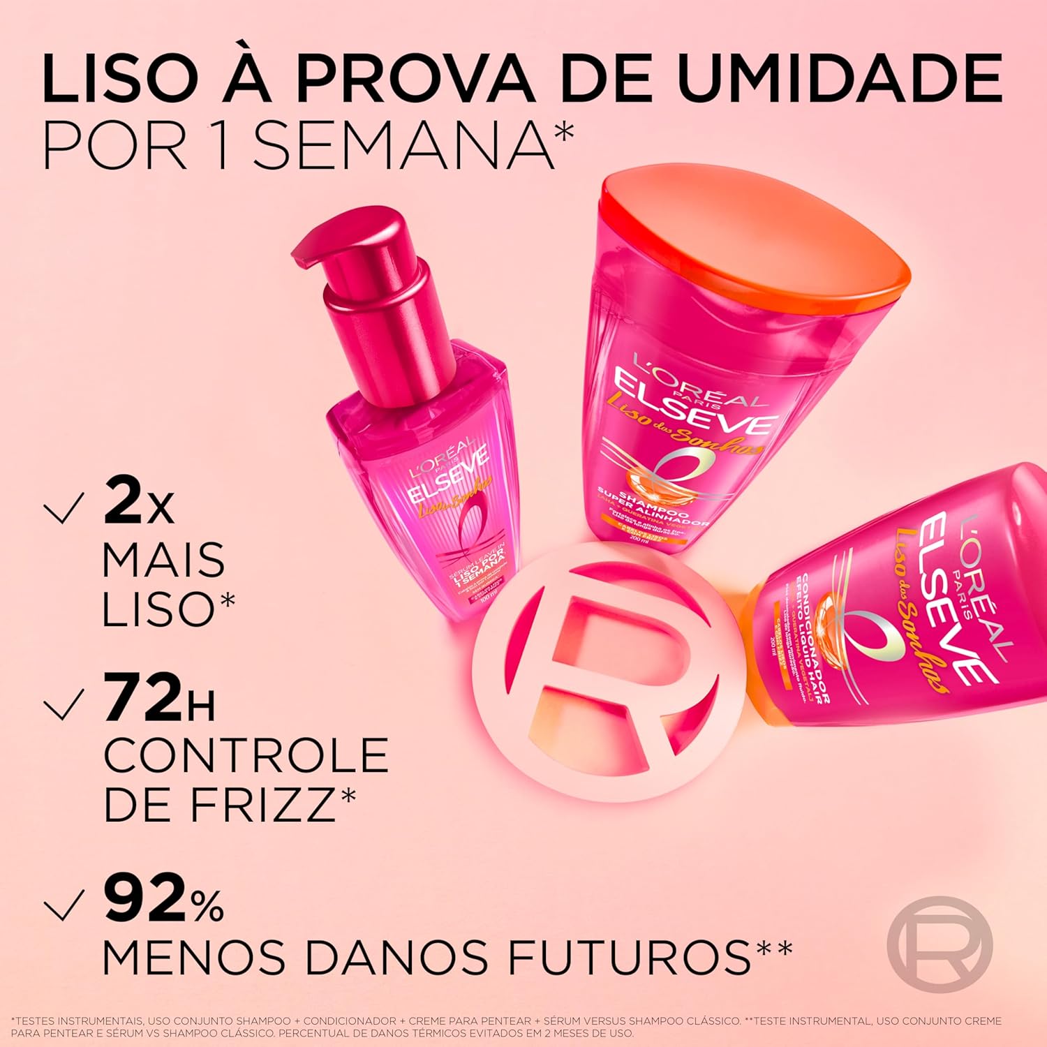L'Oréal Paris Elseve Liso dos Sonhos Condicionador, com Efeito Liquid Hair, Enriquecido com AHA e Queratina Vegetal, 400ml - Image 7