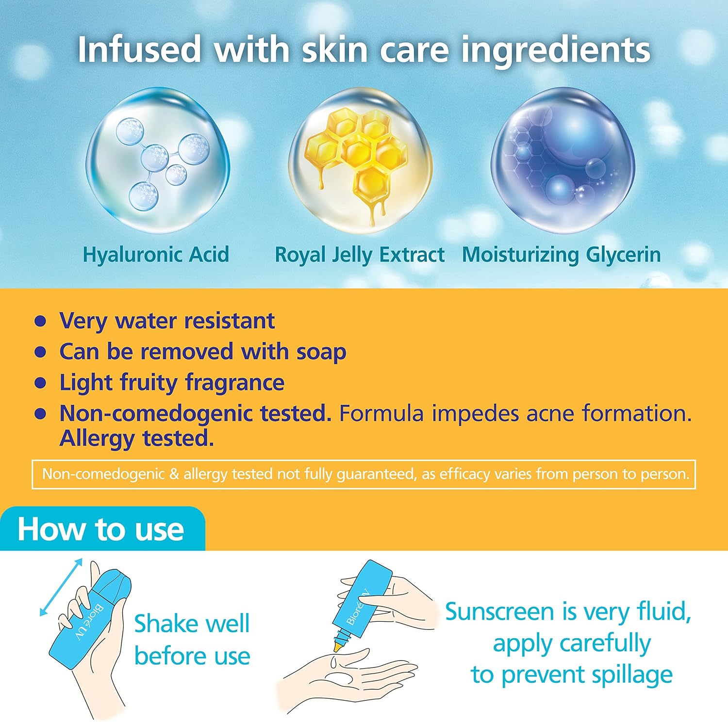 Protetor Solar Facial Bioré Uv Aqua Rich Protect Lotion Fps 50 70 ml - Image 5