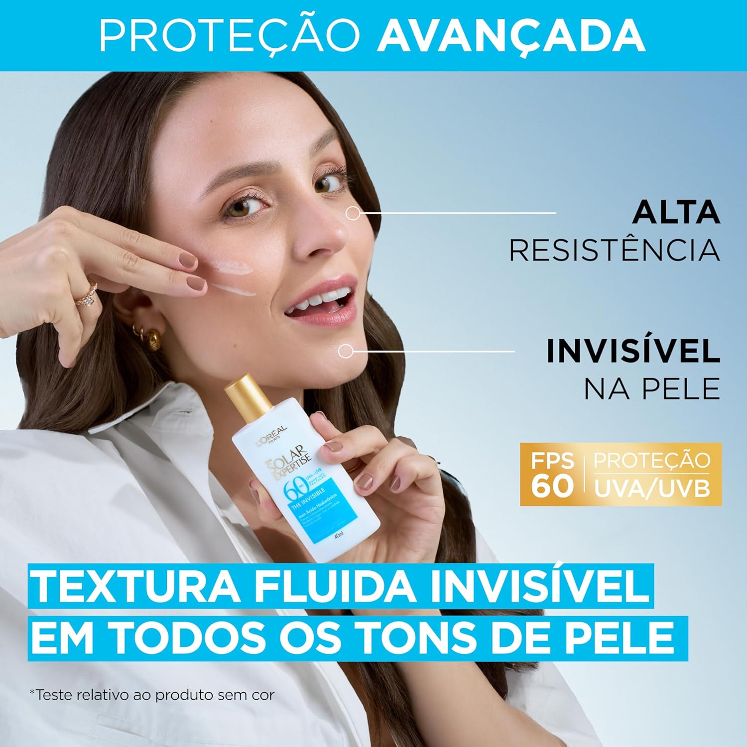L'Oréal Paris Solar Expertise, Protetor Solar Facial The Invisible Fluido FPS60, 40g - Image 26