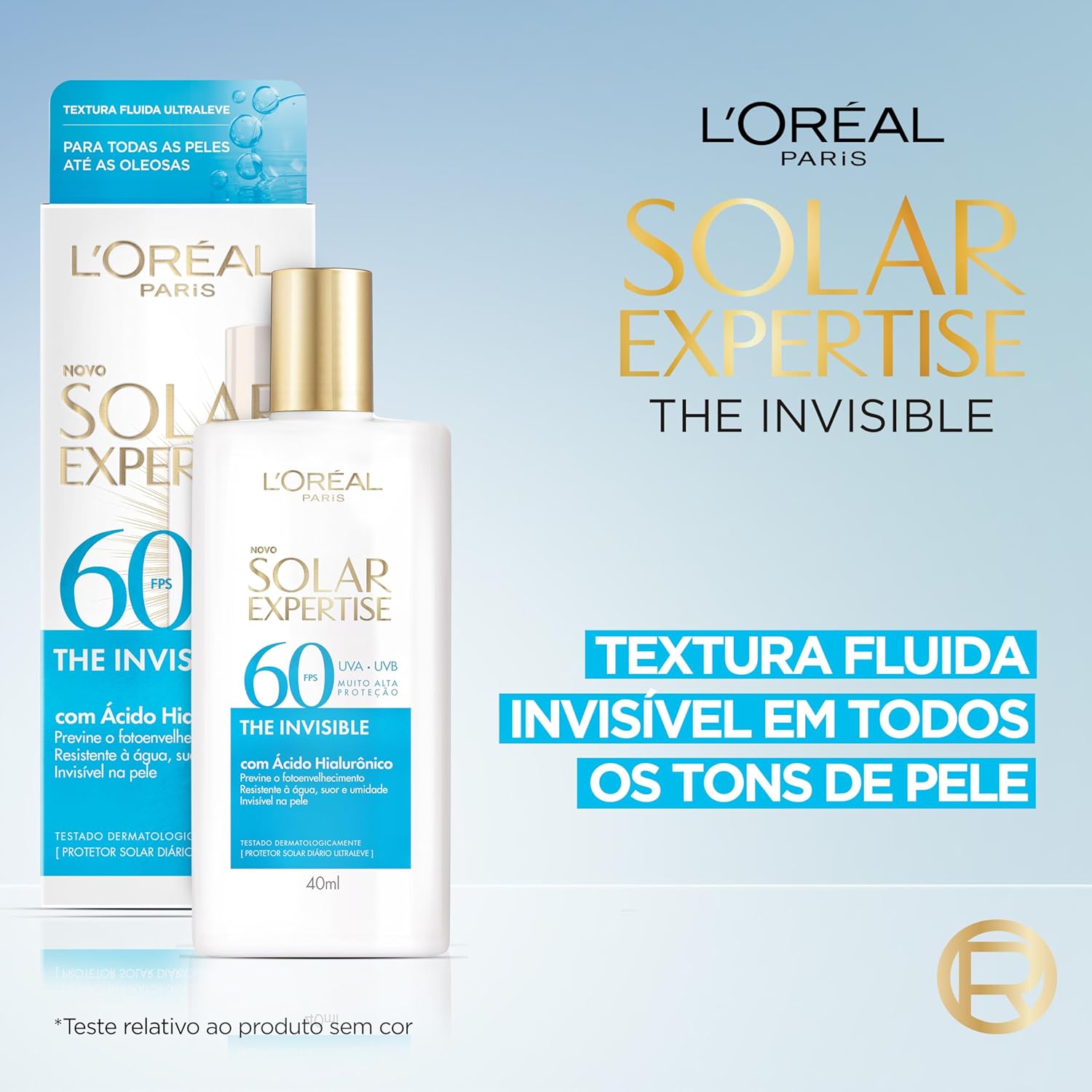 L'Oréal Paris Solar Expertise, Protetor Solar Facial The Invisible Fluido FPS60, 40g - Image 16
